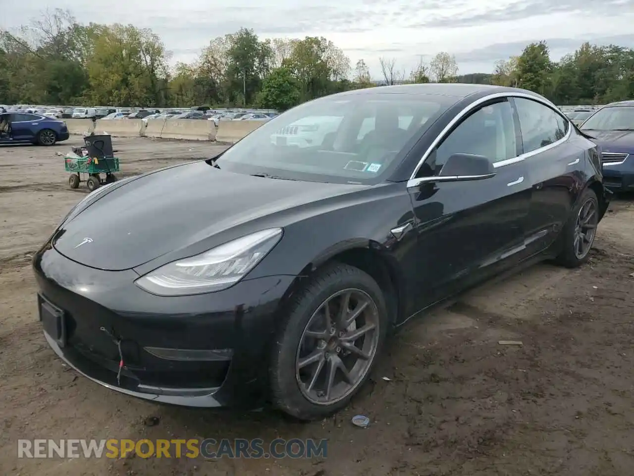 1 Photograph of a damaged car 5YJ3E1EA6KF483343 TESLA MODEL 3 2019