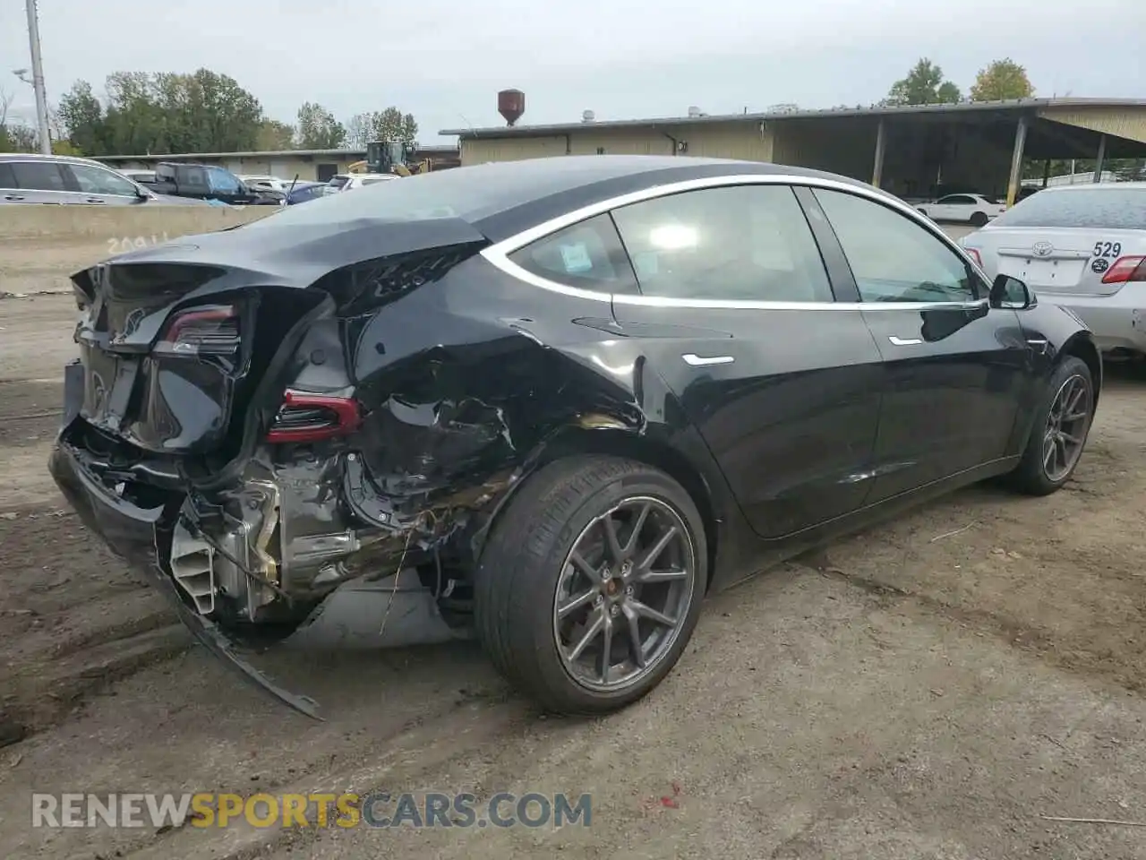 3 Photograph of a damaged car 5YJ3E1EA6KF483343 TESLA MODEL 3 2019
