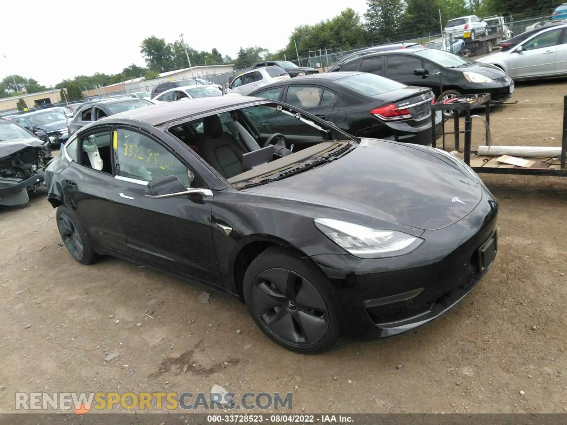 1 Photograph of a damaged car 5YJ3E1EA7KF296984 TESLA MODEL 3 2019