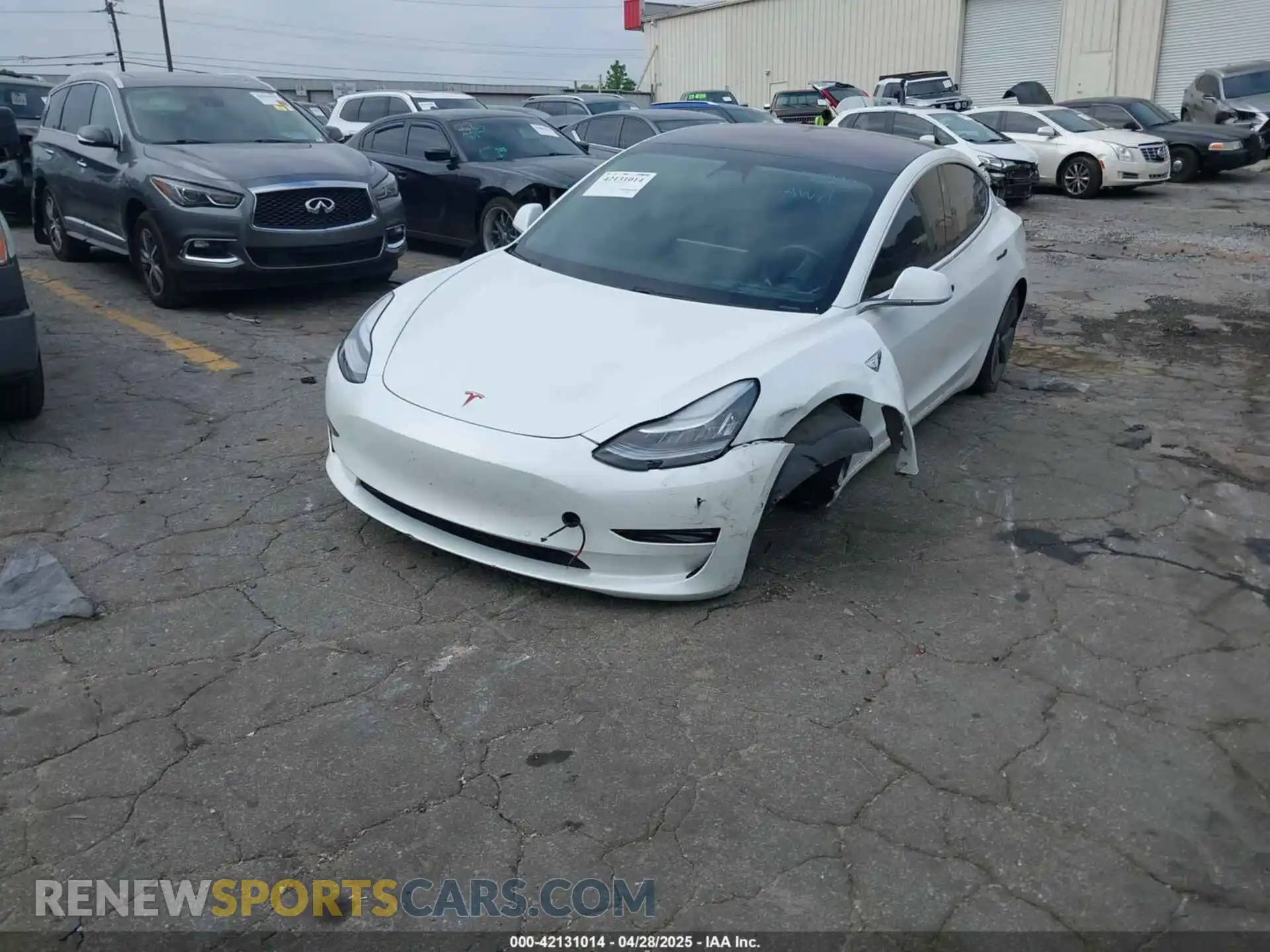 2 Photograph of a damaged car 5YJ3E1EA7KF299724 TESLA MODEL 3 2019