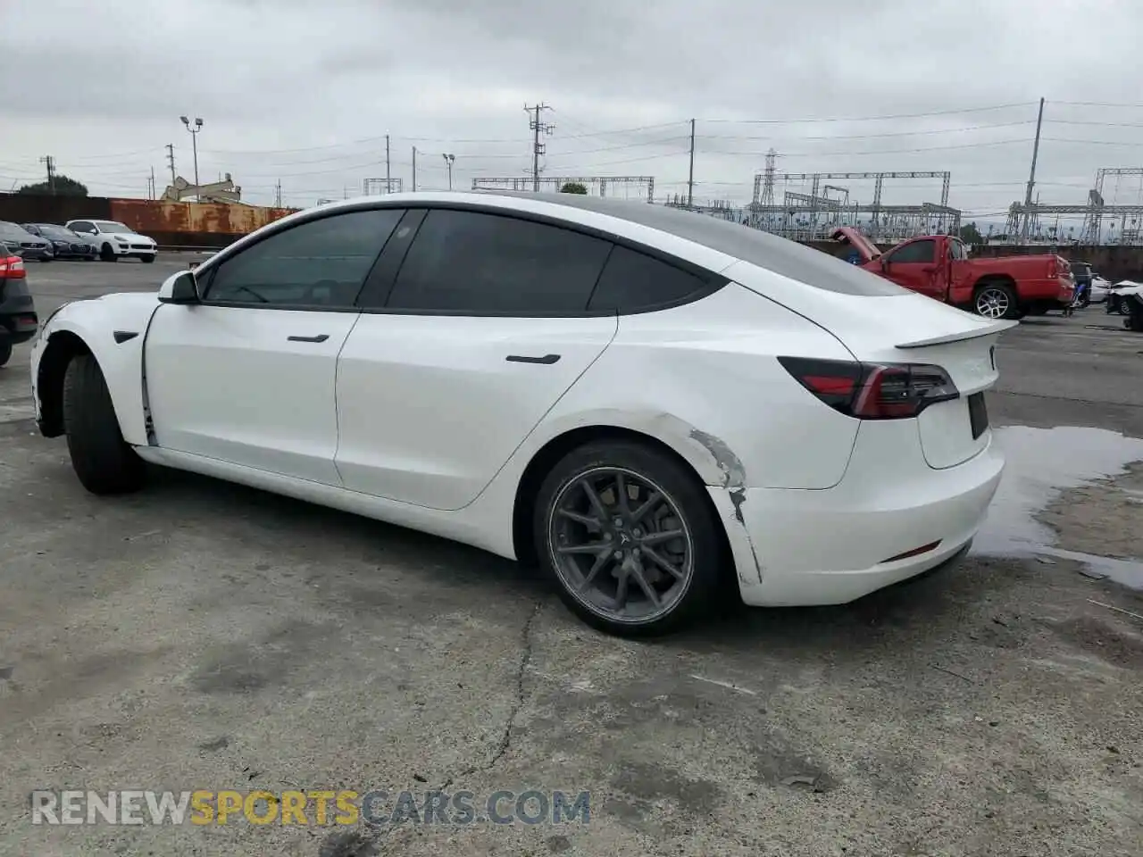 2 Photograph of a damaged car 5YJ3E1EA7KF309944 TESLA MODEL 3 2019