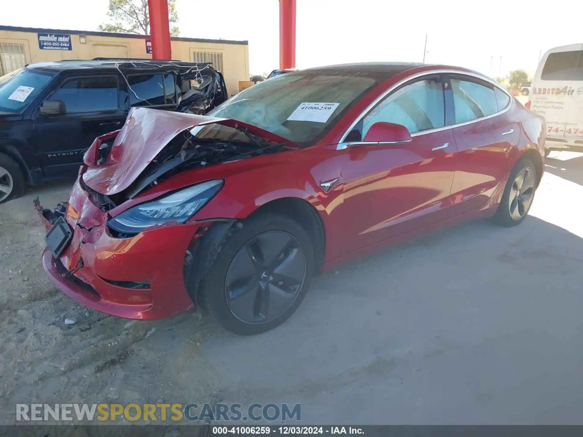 2 Photograph of a damaged car 5YJ3E1EA7KF312441 TESLA MODEL 3 2019