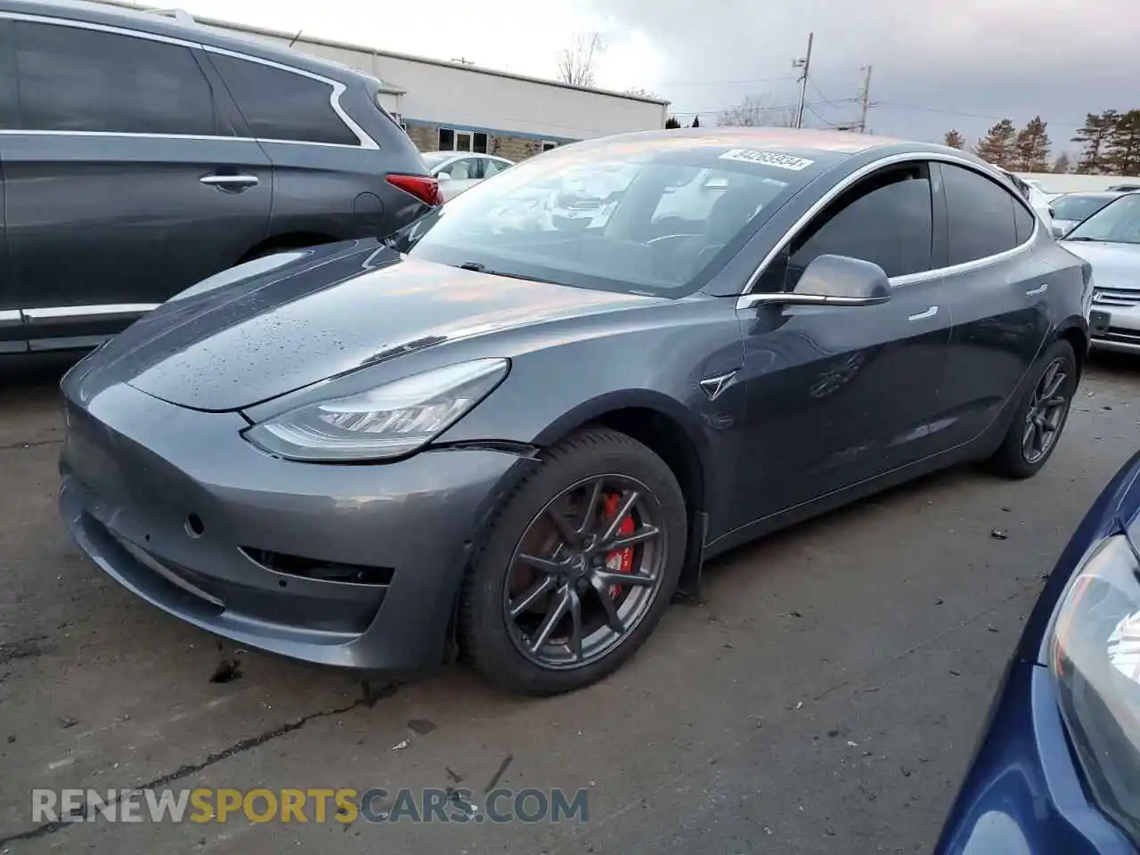1 Photograph of a damaged car 5YJ3E1EA7KF313508 TESLA MODEL 3 2019