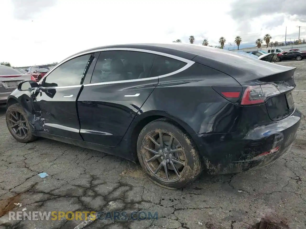 2 Photograph of a damaged car 5YJ3E1EA7KF327151 TESLA MODEL 3 2019
