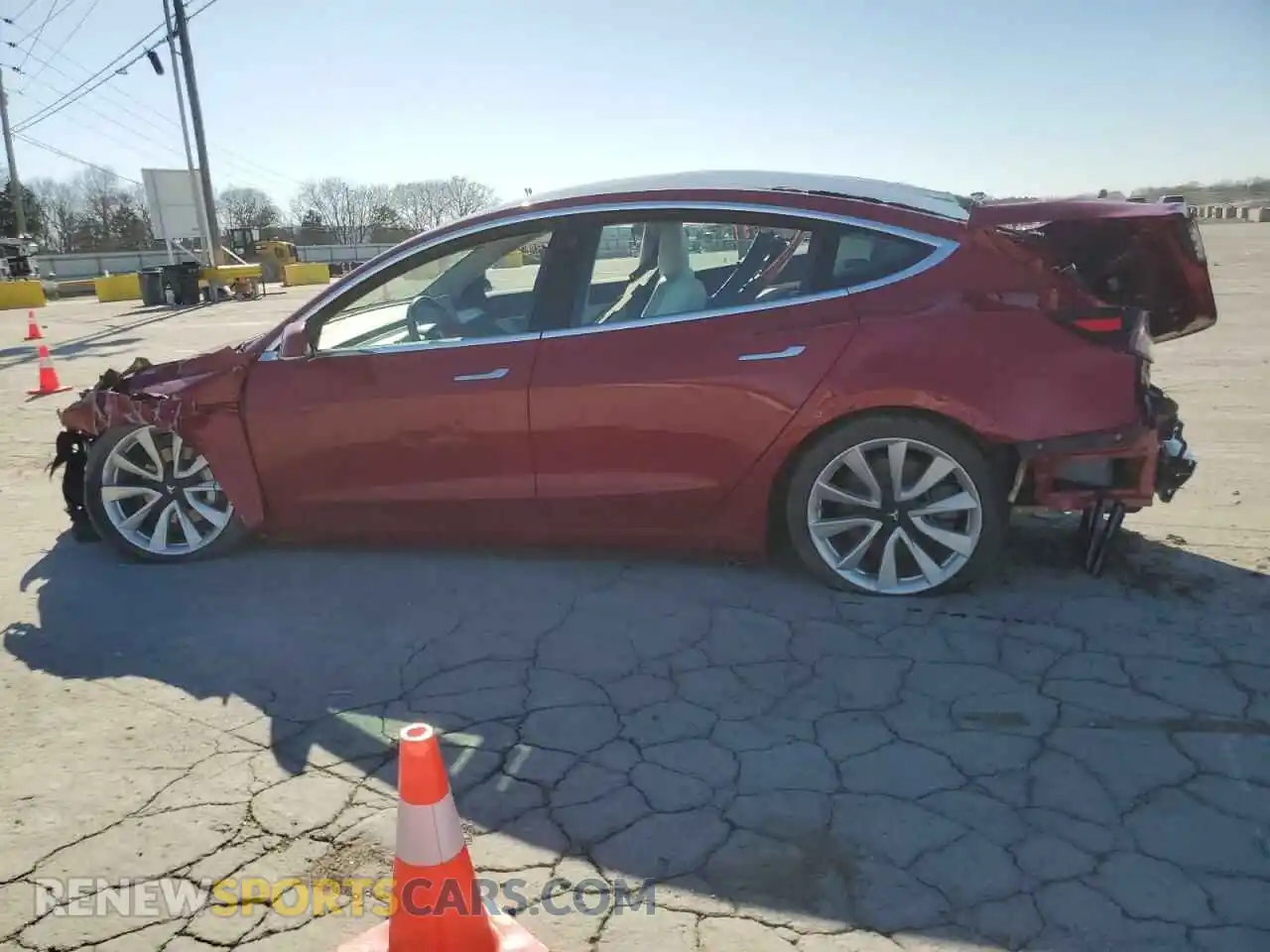 2 Photograph of a damaged car 5YJ3E1EA7KF332737 TESLA MODEL 3 2019