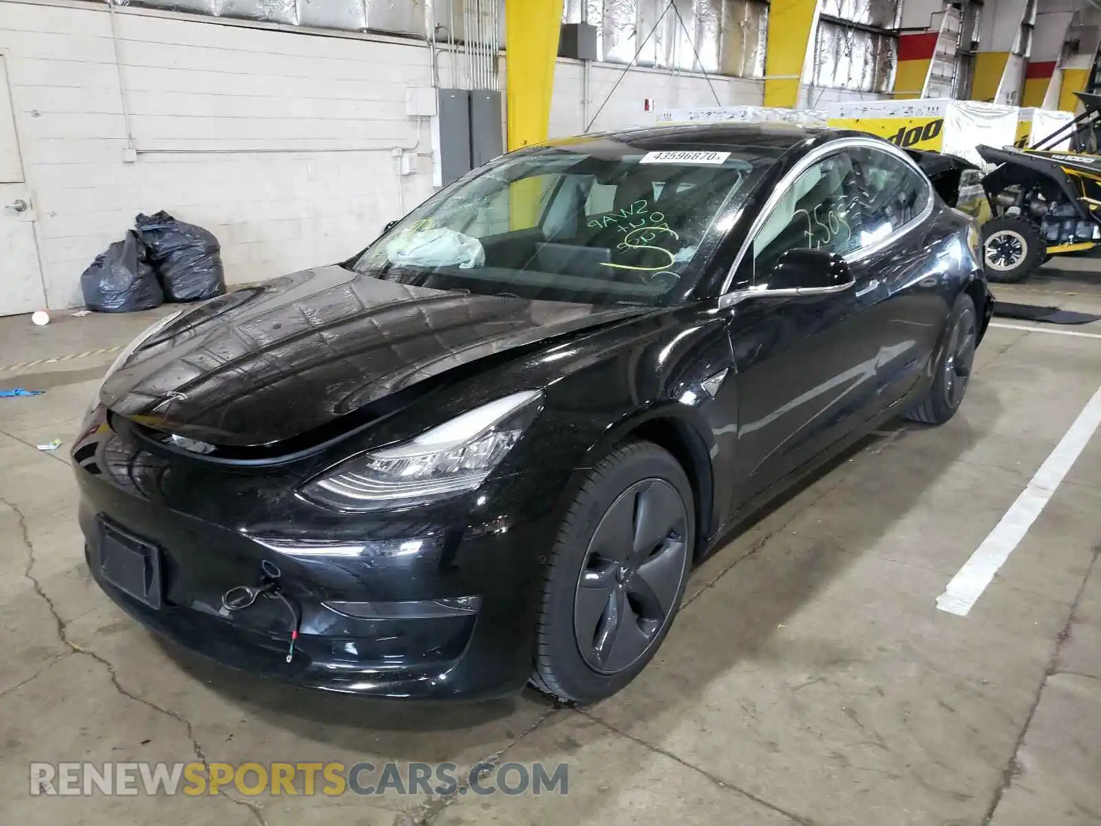 2 Photograph of a damaged car 5YJ3E1EA7KF394722 TESLA MODEL 3 2019