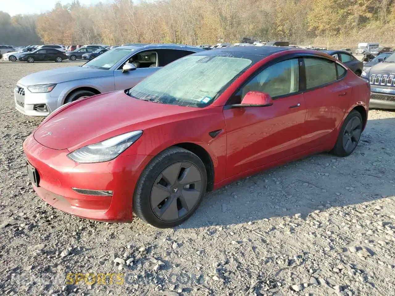1 Photograph of a damaged car 5YJ3E1EA7KF394848 TESLA MODEL 3 2019