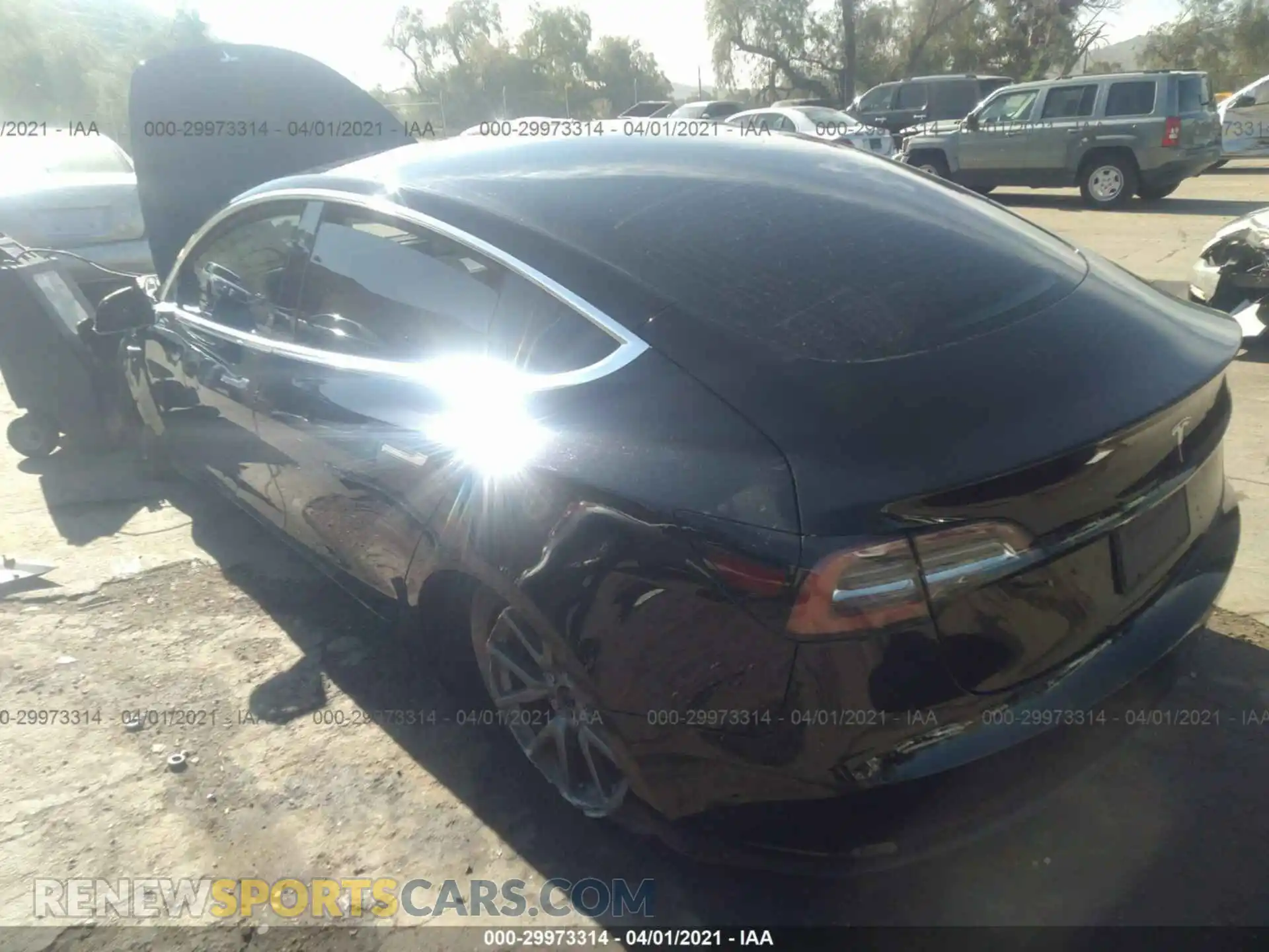 3 Photograph of a damaged car 5YJ3E1EA7KF402964 TESLA MODEL 3 2019
