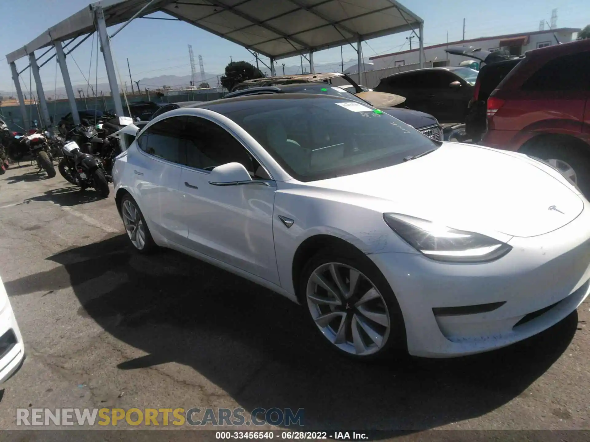 1 Photograph of a damaged car 5YJ3E1EA7KF406500 TESLA MODEL 3 2019