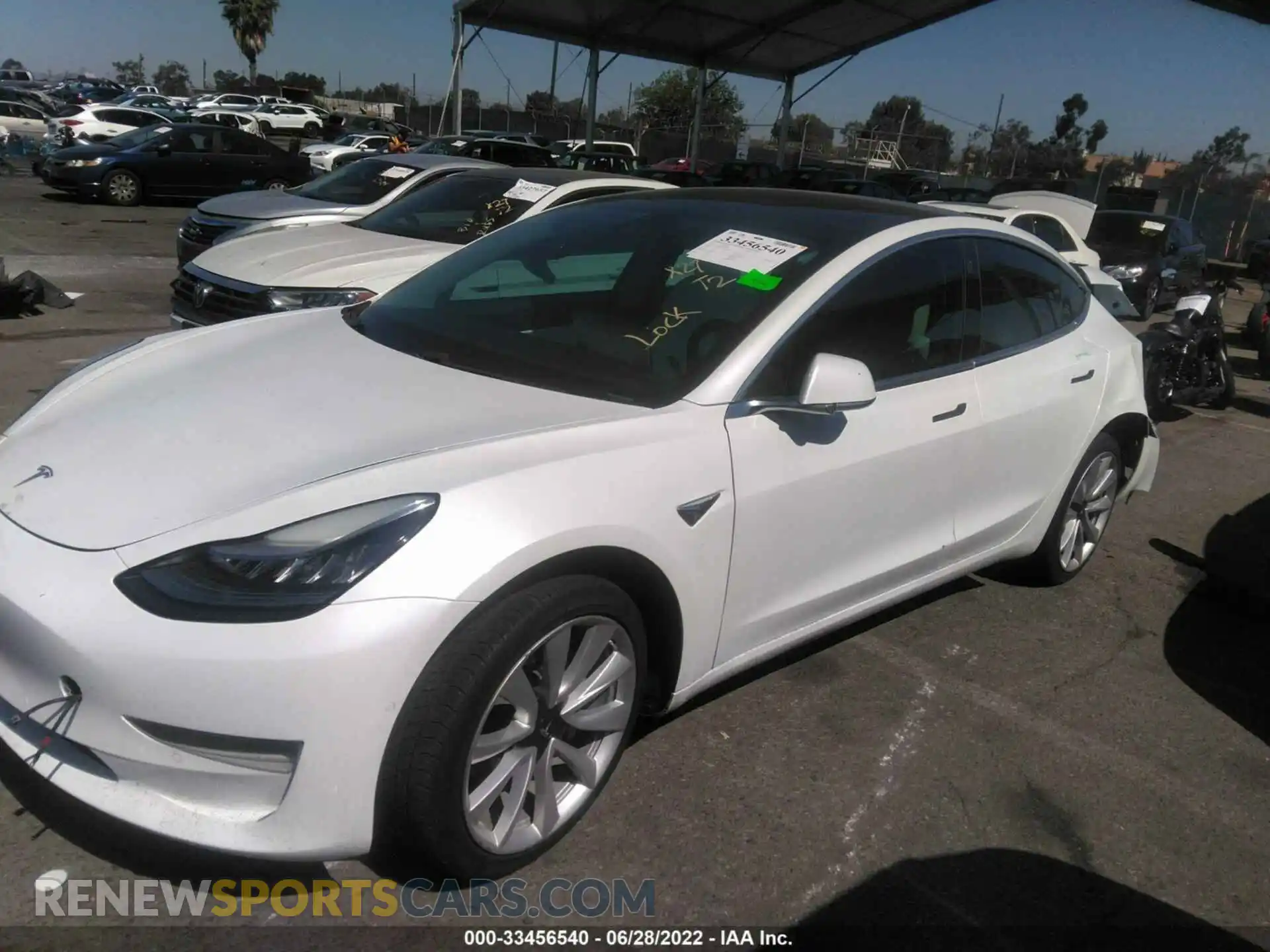 2 Photograph of a damaged car 5YJ3E1EA7KF406500 TESLA MODEL 3 2019
