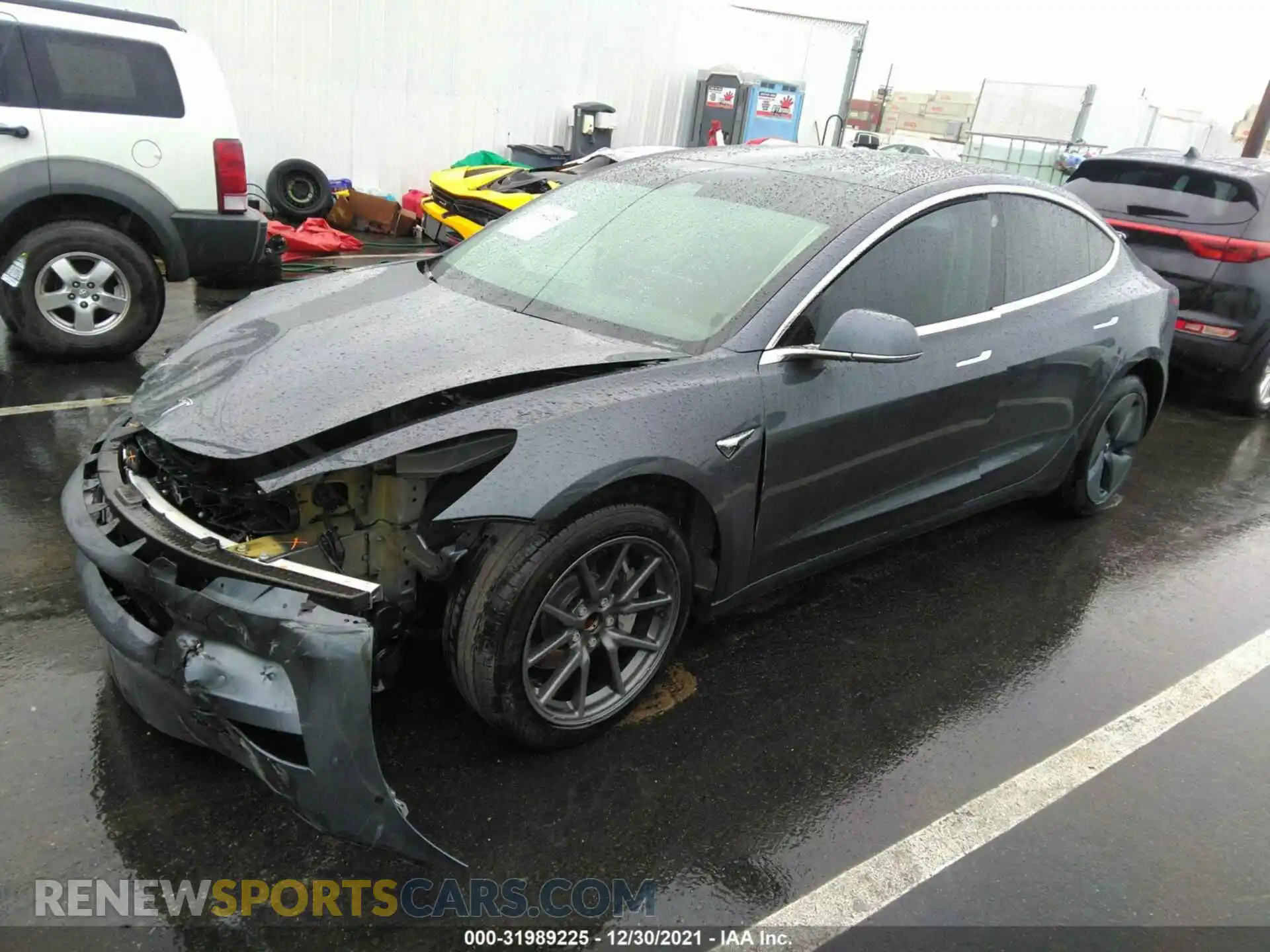 2 Photograph of a damaged car 5YJ3E1EA7KF411275 TESLA MODEL 3 2019