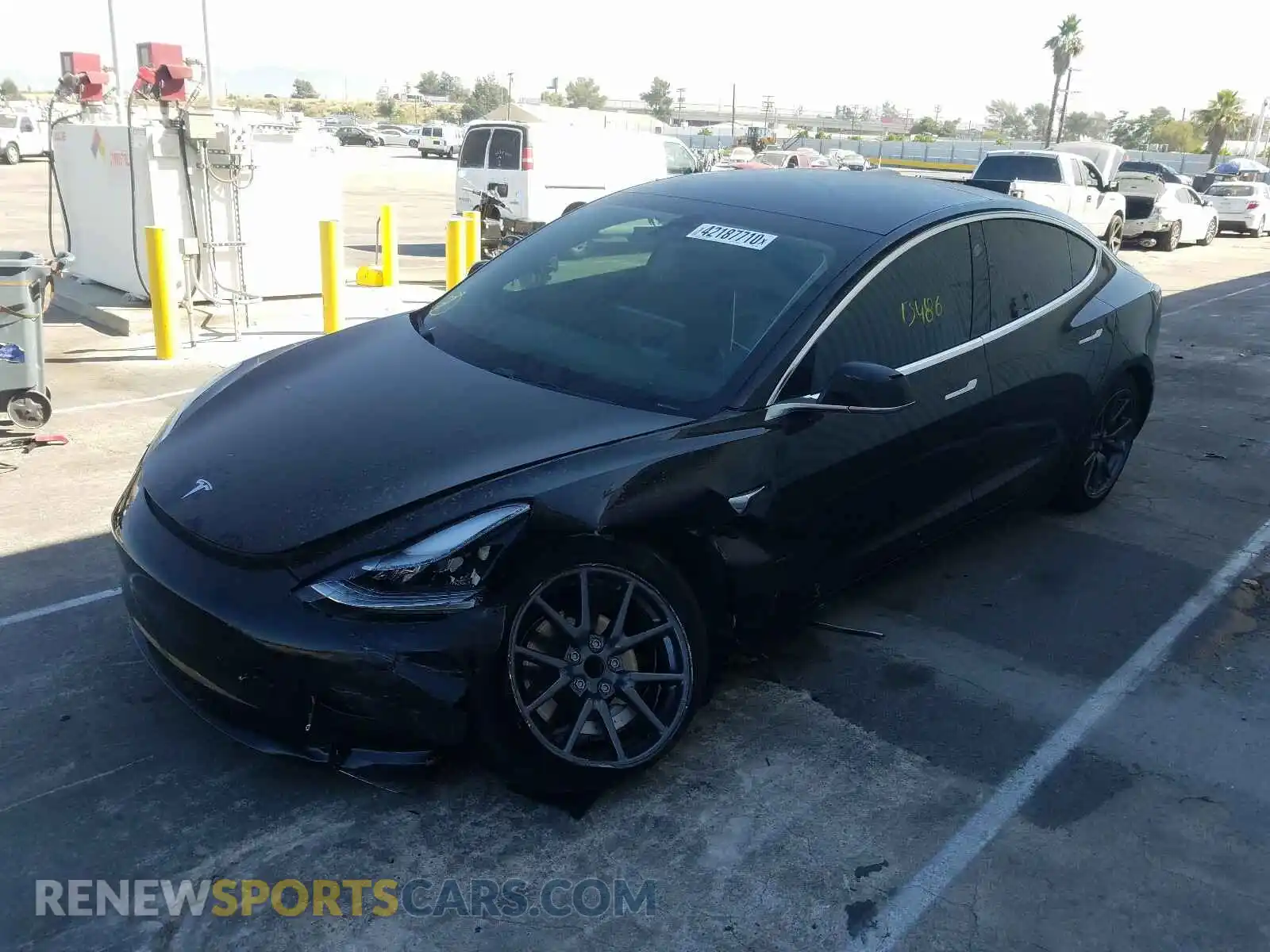 2 Photograph of a damaged car 5YJ3E1EA7KF422597 TESLA MODEL 3 2019