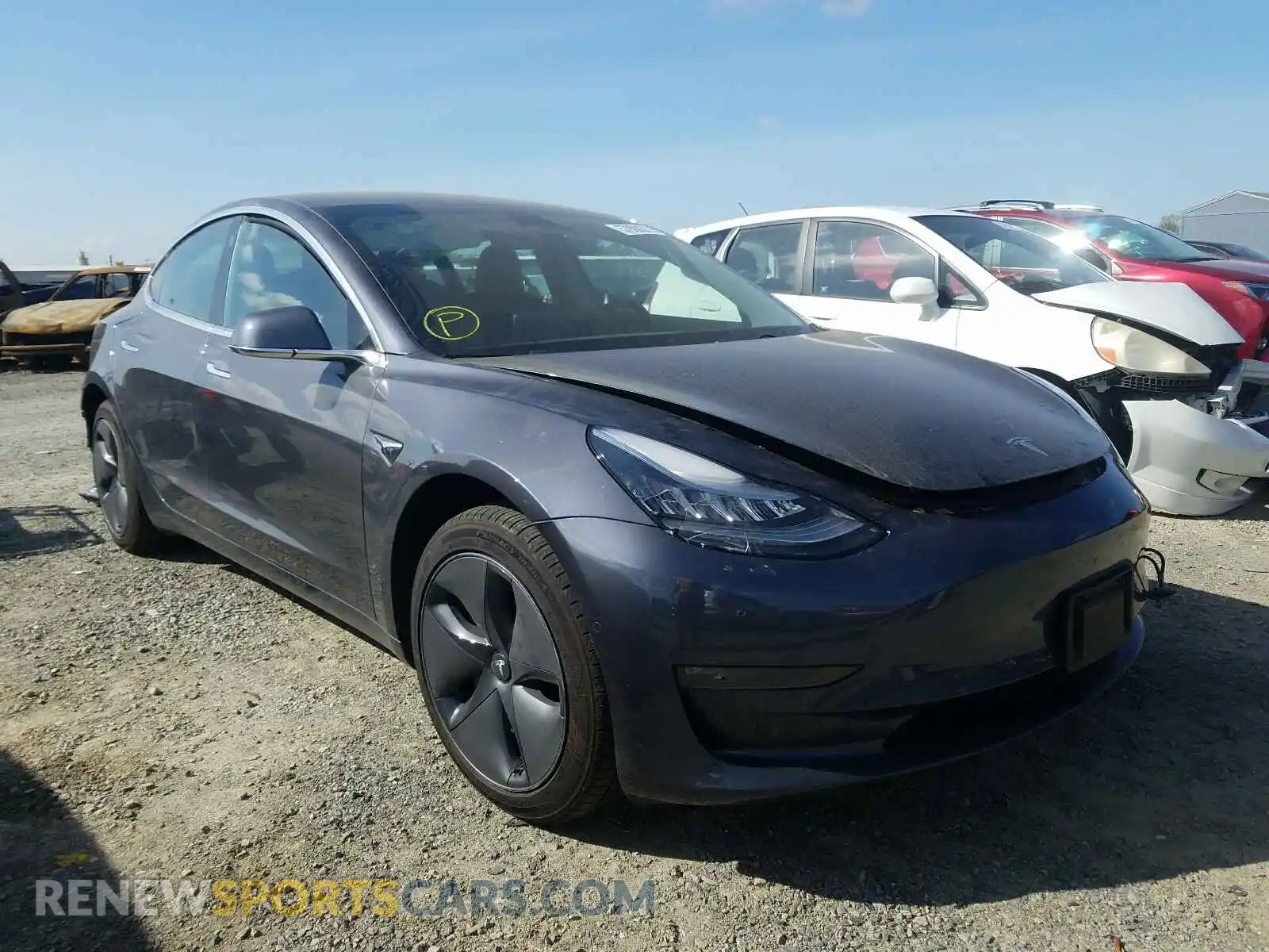 1 Photograph of a damaged car 5YJ3E1EA7KF424673 TESLA MODEL 3 2019