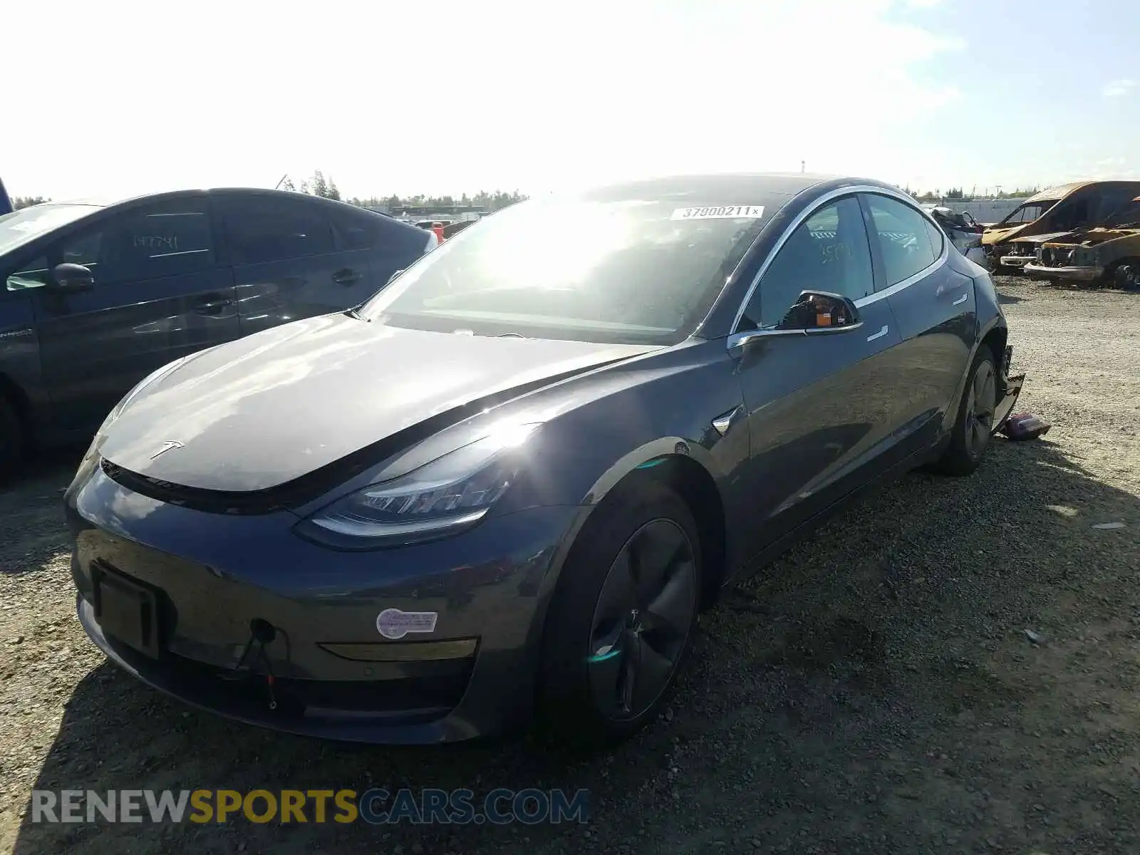 2 Photograph of a damaged car 5YJ3E1EA7KF424673 TESLA MODEL 3 2019
