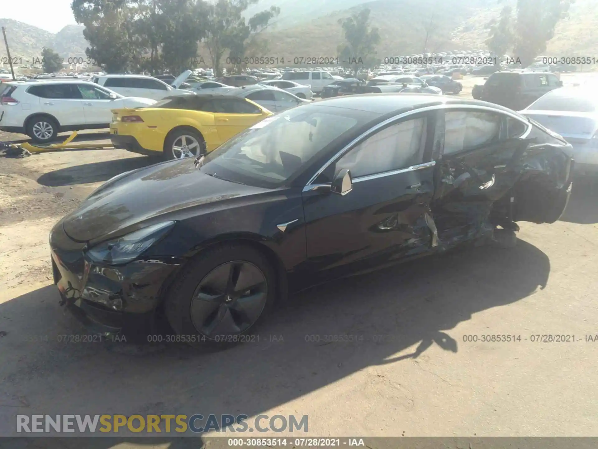 2 Photograph of a damaged car 5YJ3E1EA7KF428934 TESLA MODEL 3 2019