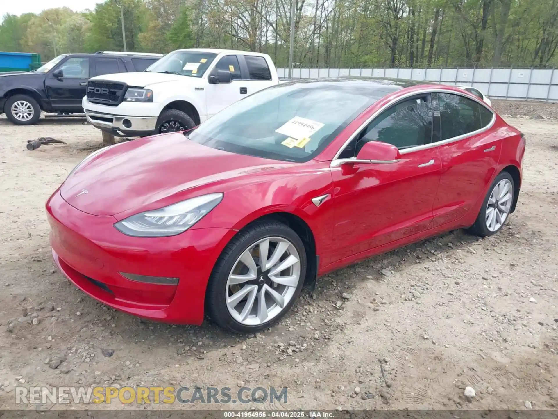 2 Photograph of a damaged car 5YJ3E1EA7KF445040 TESLA MODEL 3 2019