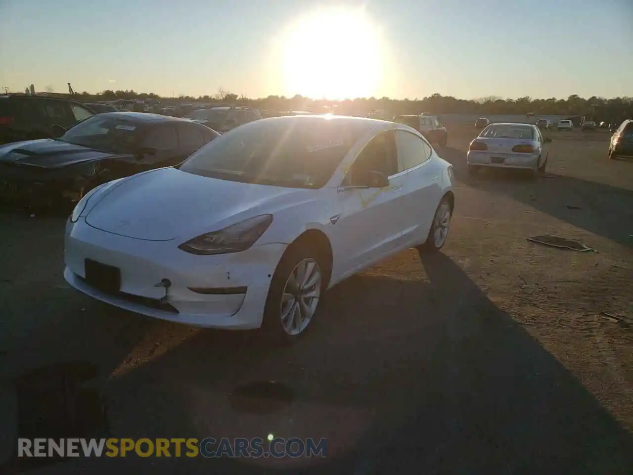 2 Photograph of a damaged car 5YJ3E1EA7KF447919 TESLA MODEL 3 2019