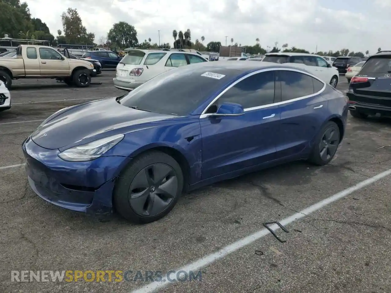 1 Photograph of a damaged car 5YJ3E1EA7KF476207 TESLA MODEL 3 2019