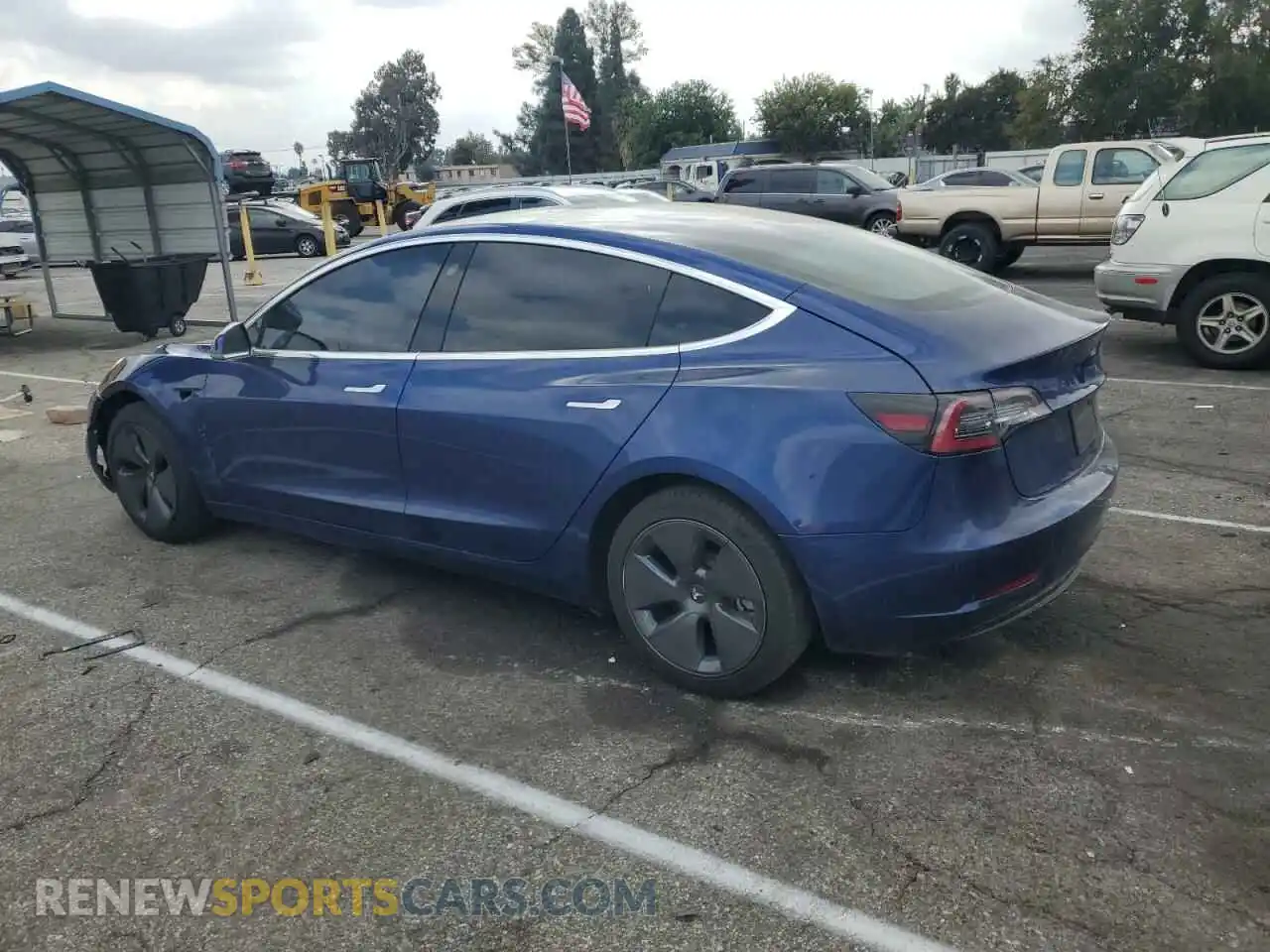 2 Photograph of a damaged car 5YJ3E1EA7KF476207 TESLA MODEL 3 2019