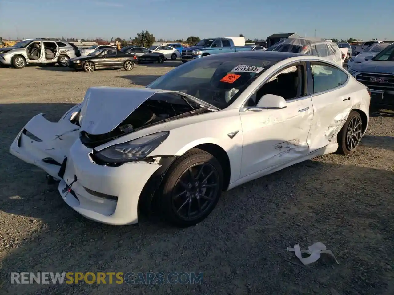 1 Photograph of a damaged car 5YJ3E1EA7KF482542 TESLA MODEL 3 2019