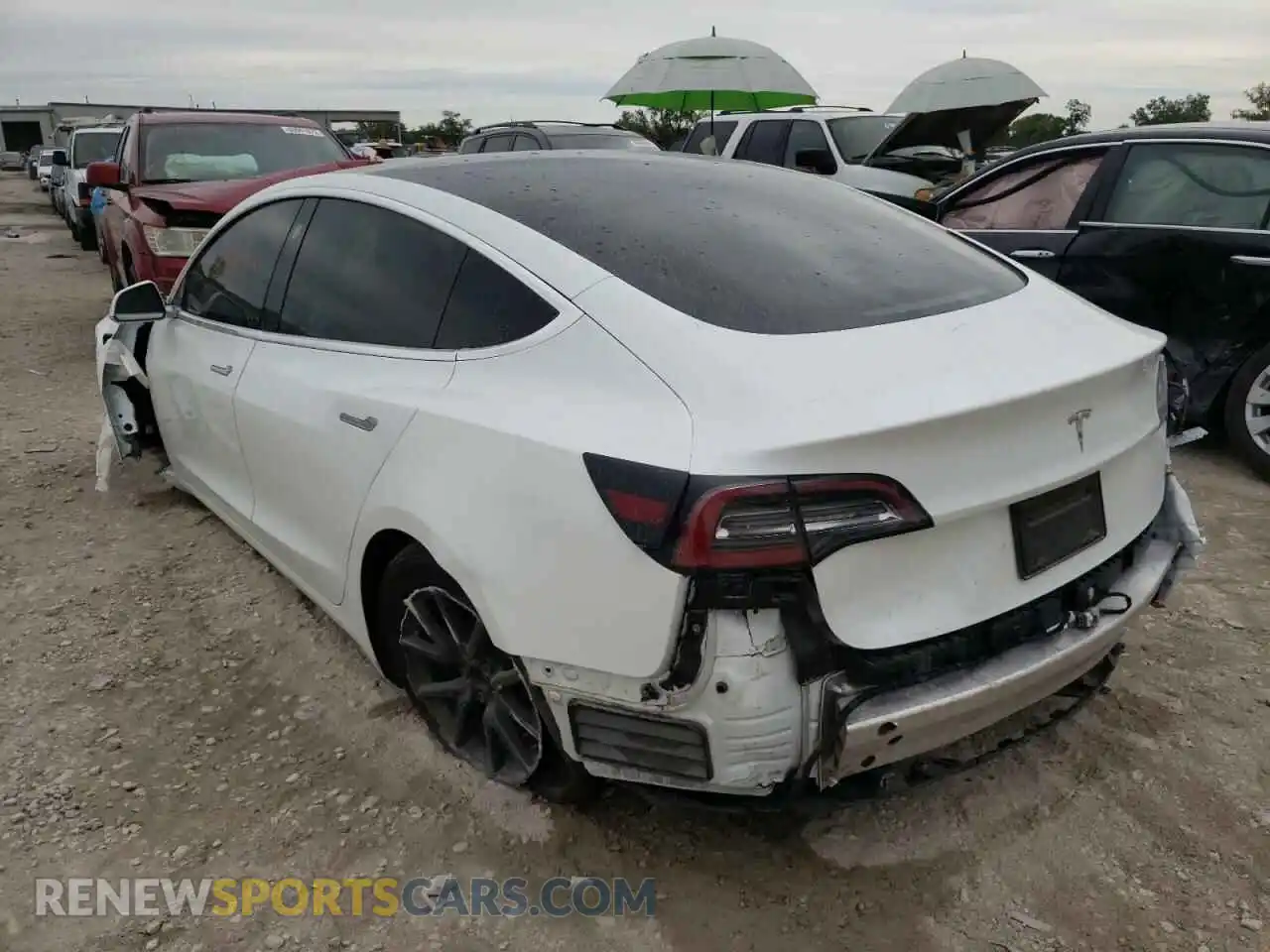 3 Photograph of a damaged car 5YJ3E1EA7KF483920 TESLA MODEL 3 2019