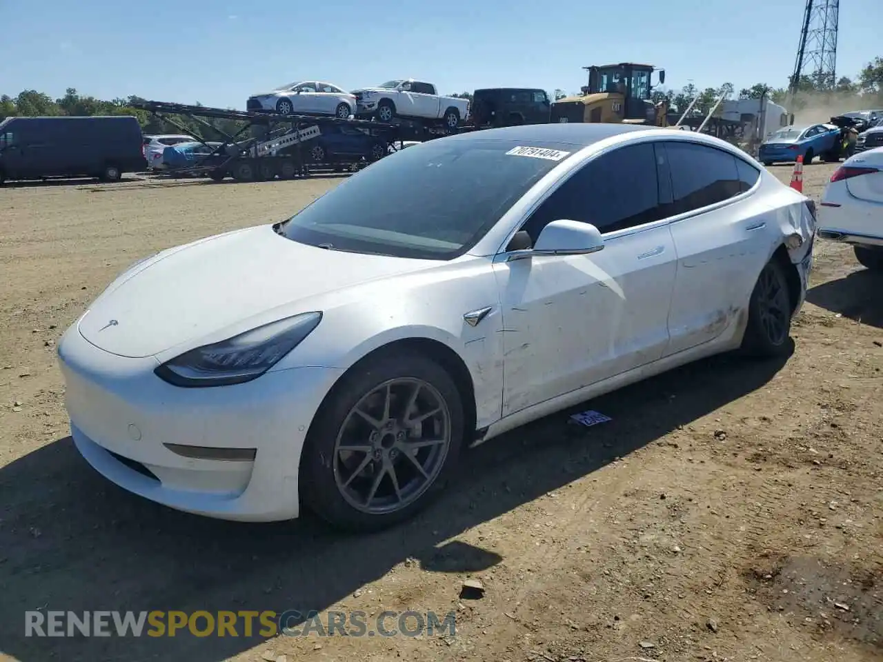 1 Photograph of a damaged car 5YJ3E1EA7KF484288 TESLA MODEL 3 2019