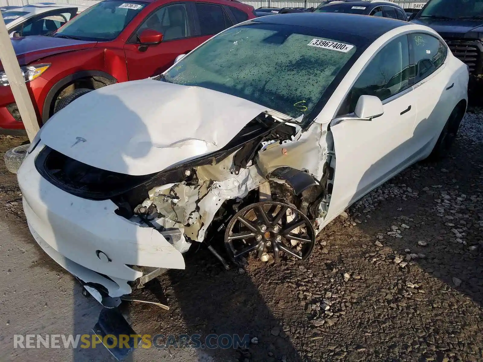 2 Photograph of a damaged car 5YJ3E1EA7KF487742 TESLA MODEL 3 2019