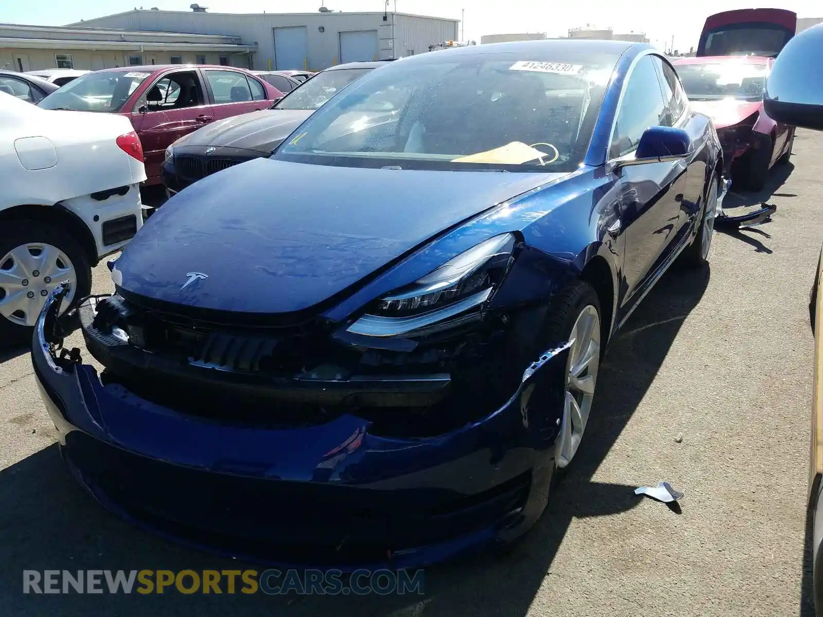 2 Photograph of a damaged car 5YJ3E1EA7KF495338 TESLA MODEL 3 2019