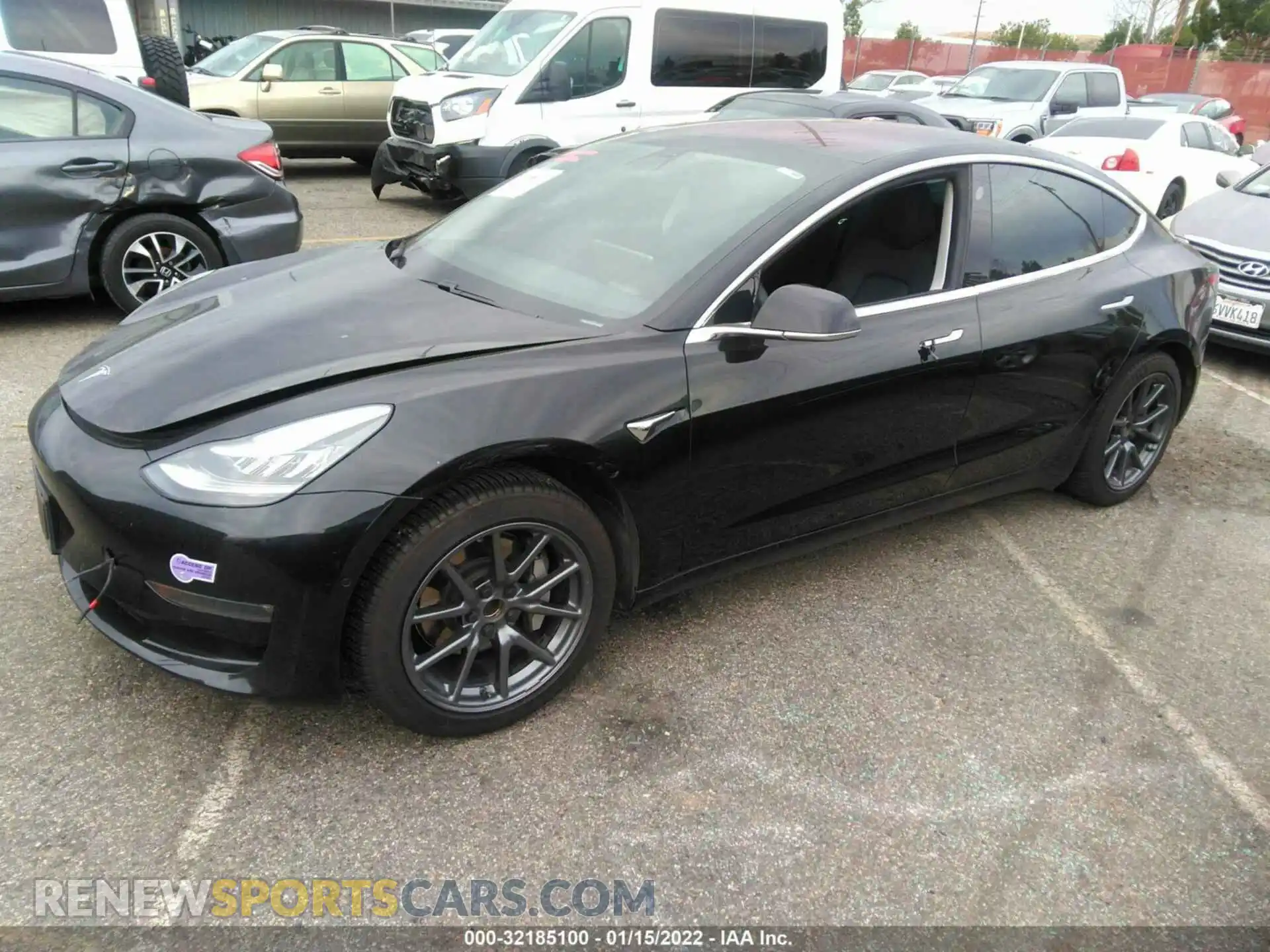 2 fotografías del automóvil dañado 5YJ3E1EA8KF190091 TESLA MODEL 3 2019