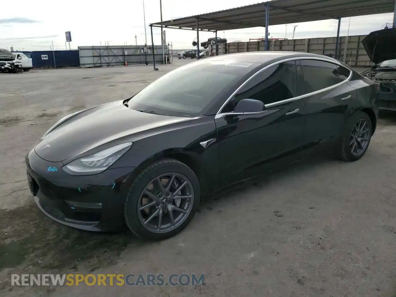 1 Photograph of a damaged car 5YJ3E1EA8KF296864 TESLA MODEL 3 2019