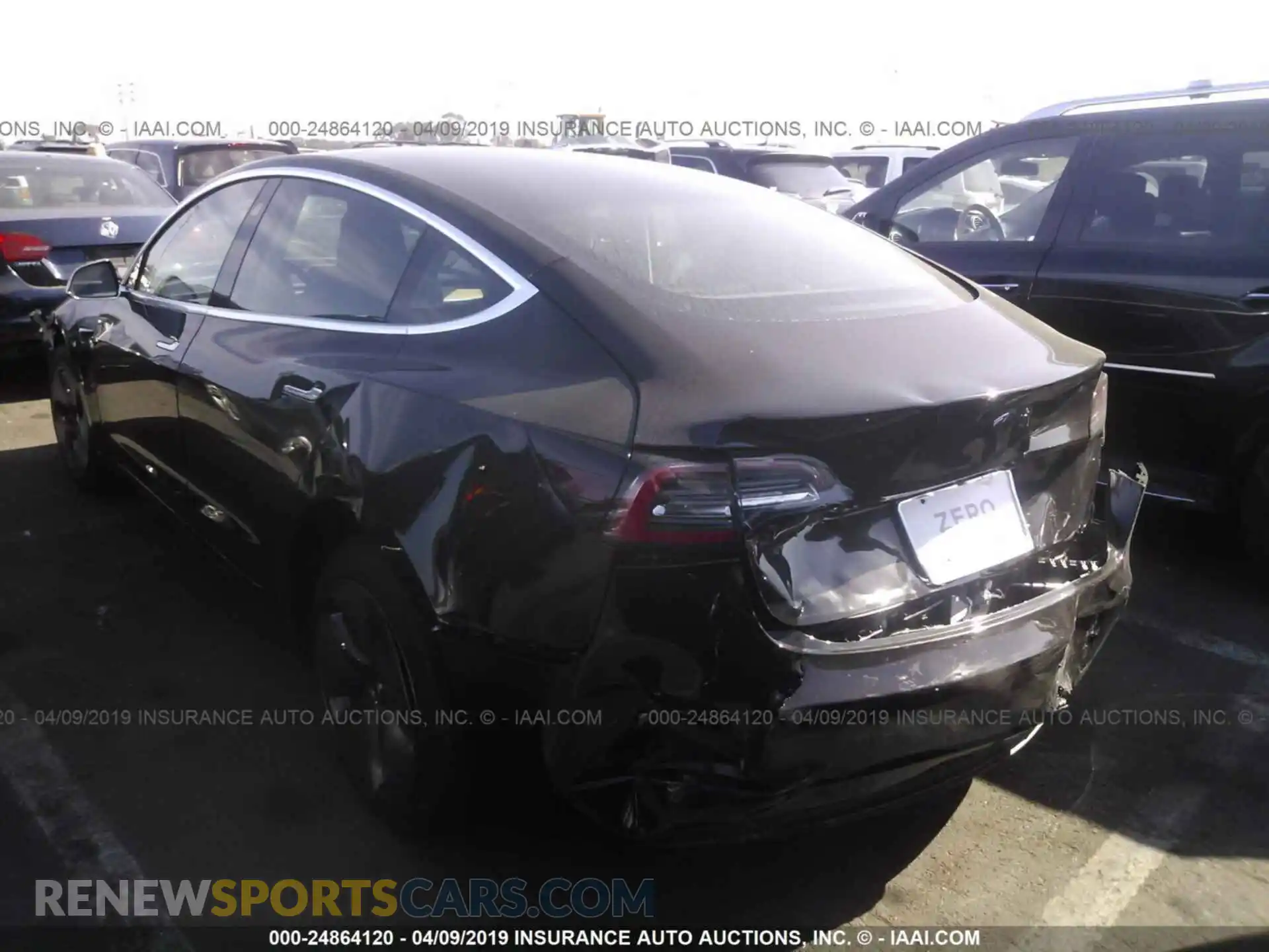 3 Photograph of a damaged car 5YJ3E1EA8KF297075 TESLA MODEL 3 2019