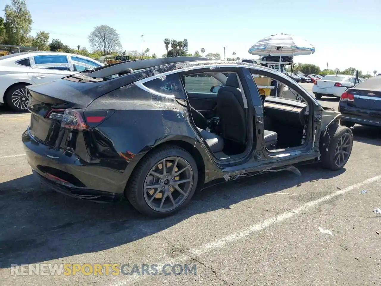 3 Photograph of a damaged car 5YJ3E1EA8KF306096 TESLA MODEL 3 2019