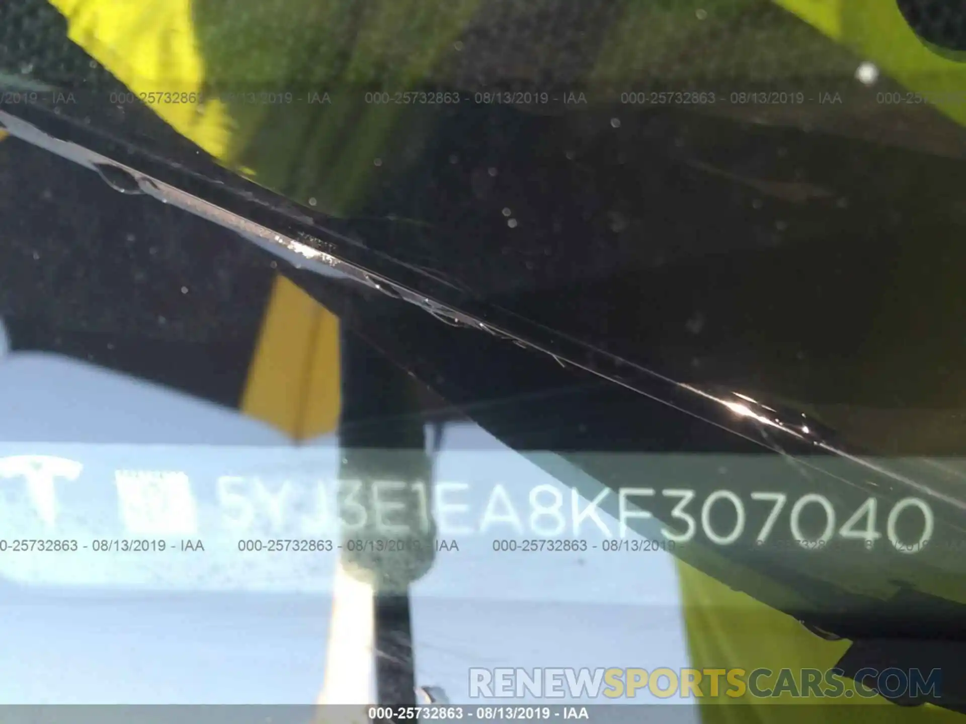 9 Photograph of a damaged car 5YJ3E1EA8KF307040 TESLA MODEL 3 2019