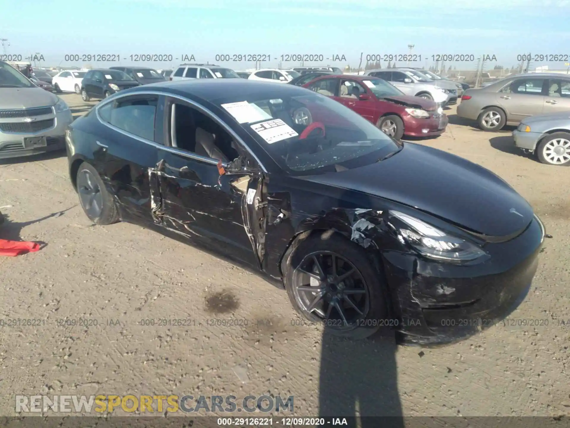 1 Photograph of a damaged car 5YJ3E1EA8KF313193 TESLA MODEL 3 2019