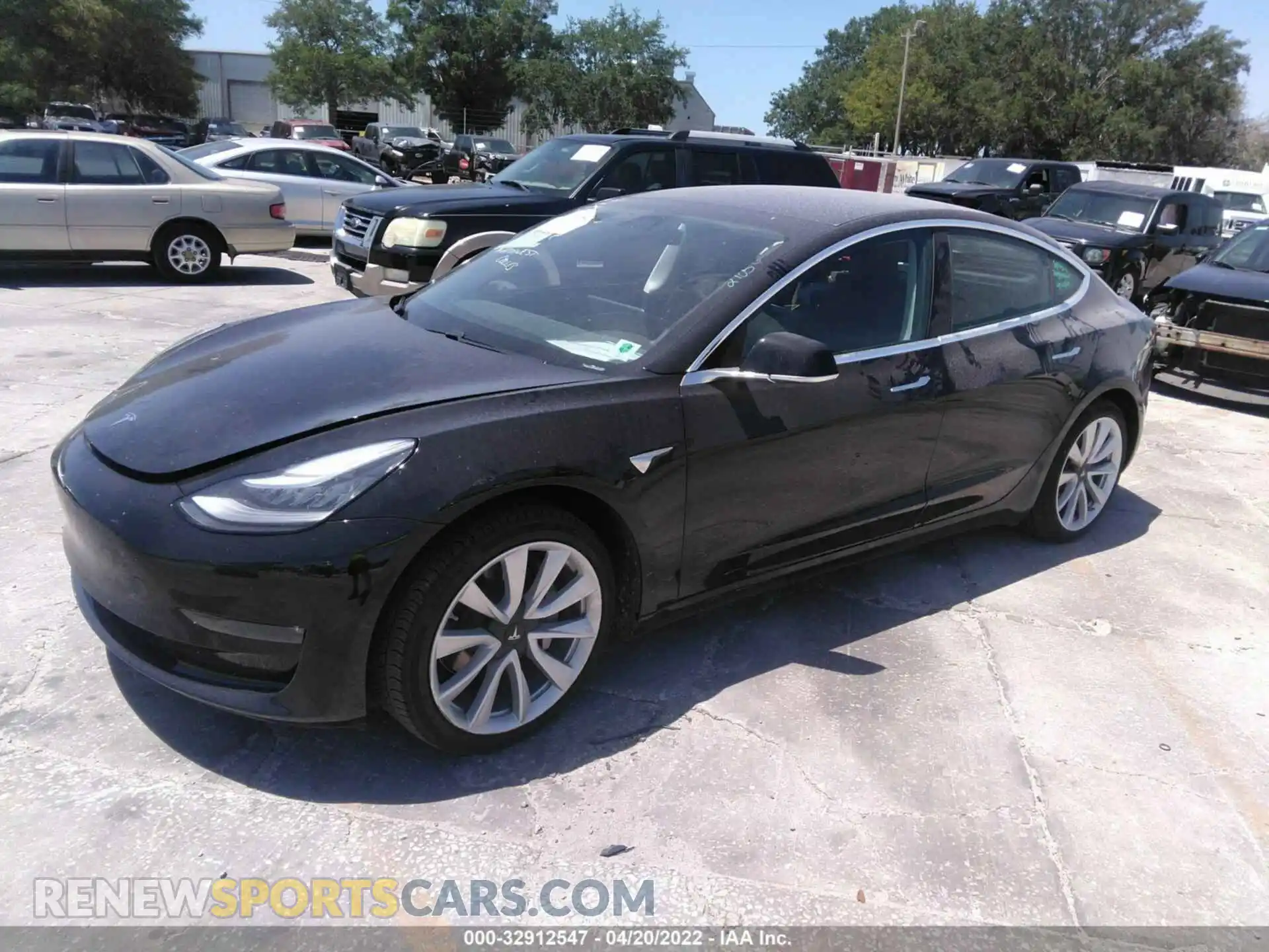 2 Photograph of a damaged car 5YJ3E1EA8KF314232 TESLA MODEL 3 2019