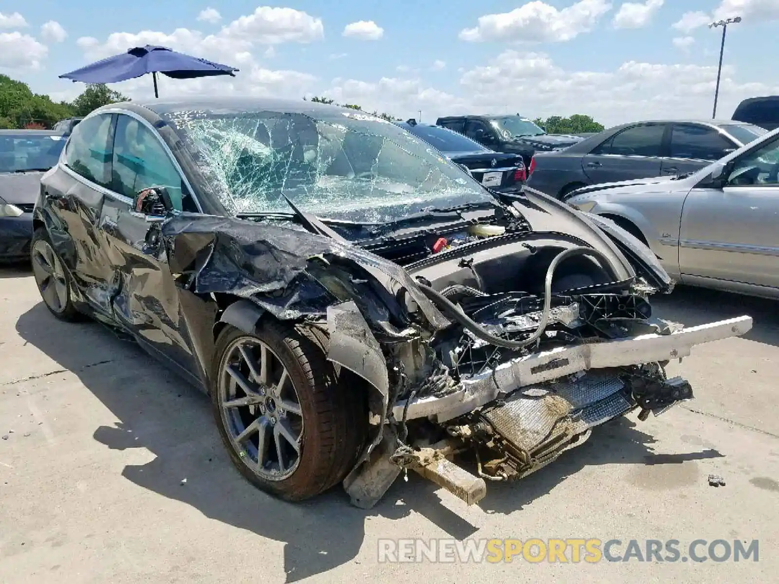 1 Photograph of a damaged car 5YJ3E1EA8KF398973 TESLA MODEL 3 2019