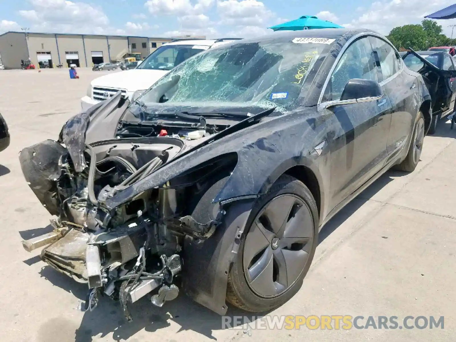 2 Photograph of a damaged car 5YJ3E1EA8KF398973 TESLA MODEL 3 2019
