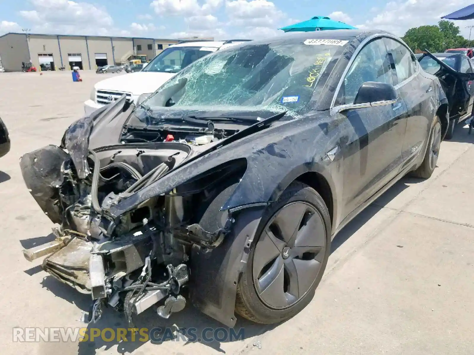 2 Photograph of a damaged car 5YJ3E1EA8KF398973 TESLA MODEL 3 2019