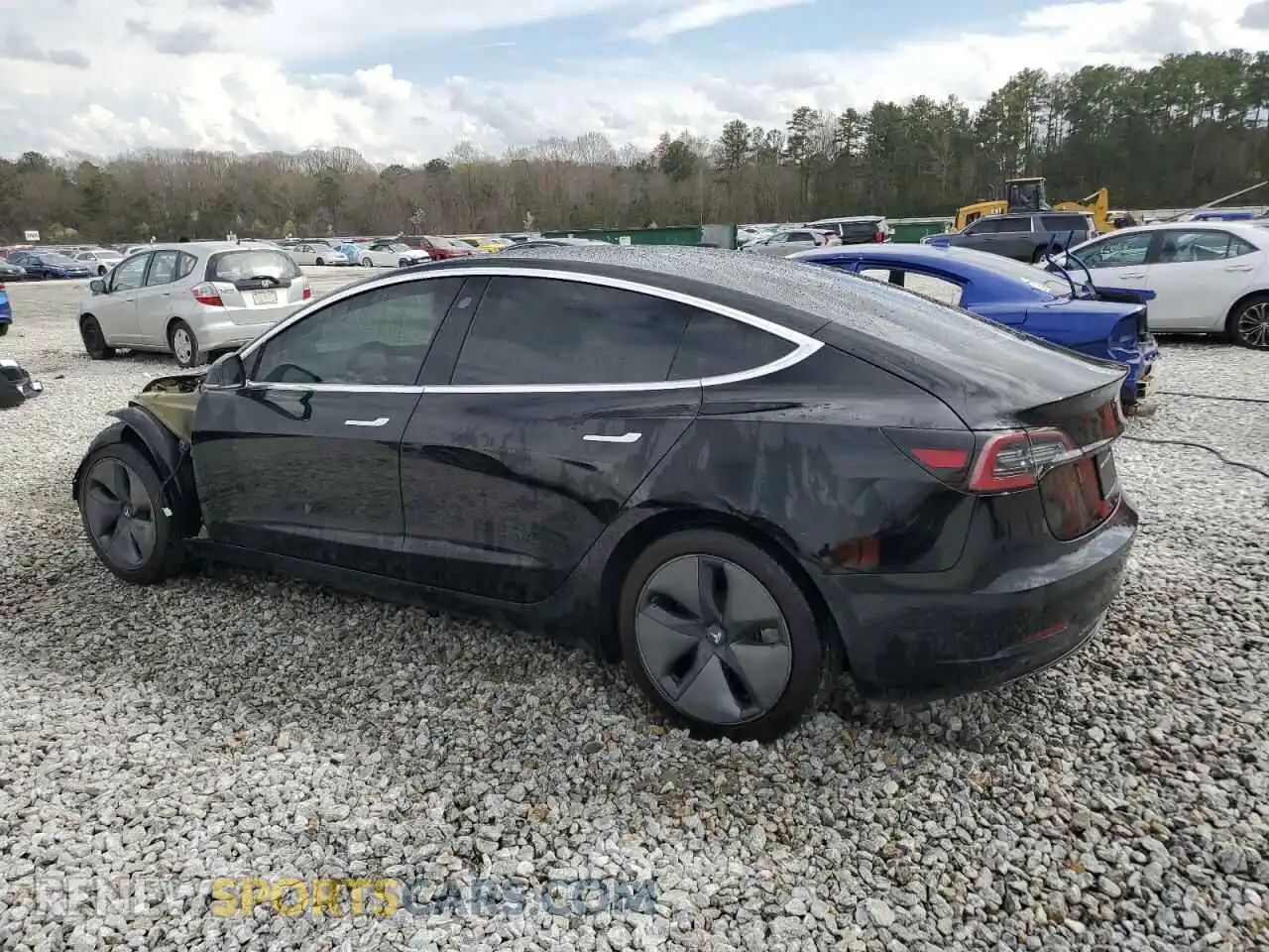 2 Photograph of a damaged car 5YJ3E1EA8KF410586 TESLA MODEL 3 2019