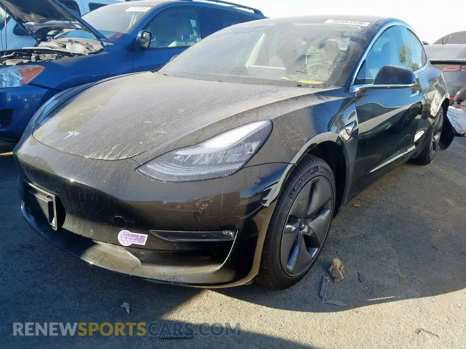 2 Photograph of a damaged car 5YJ3E1EA8KF416114 TESLA MODEL 3 2019