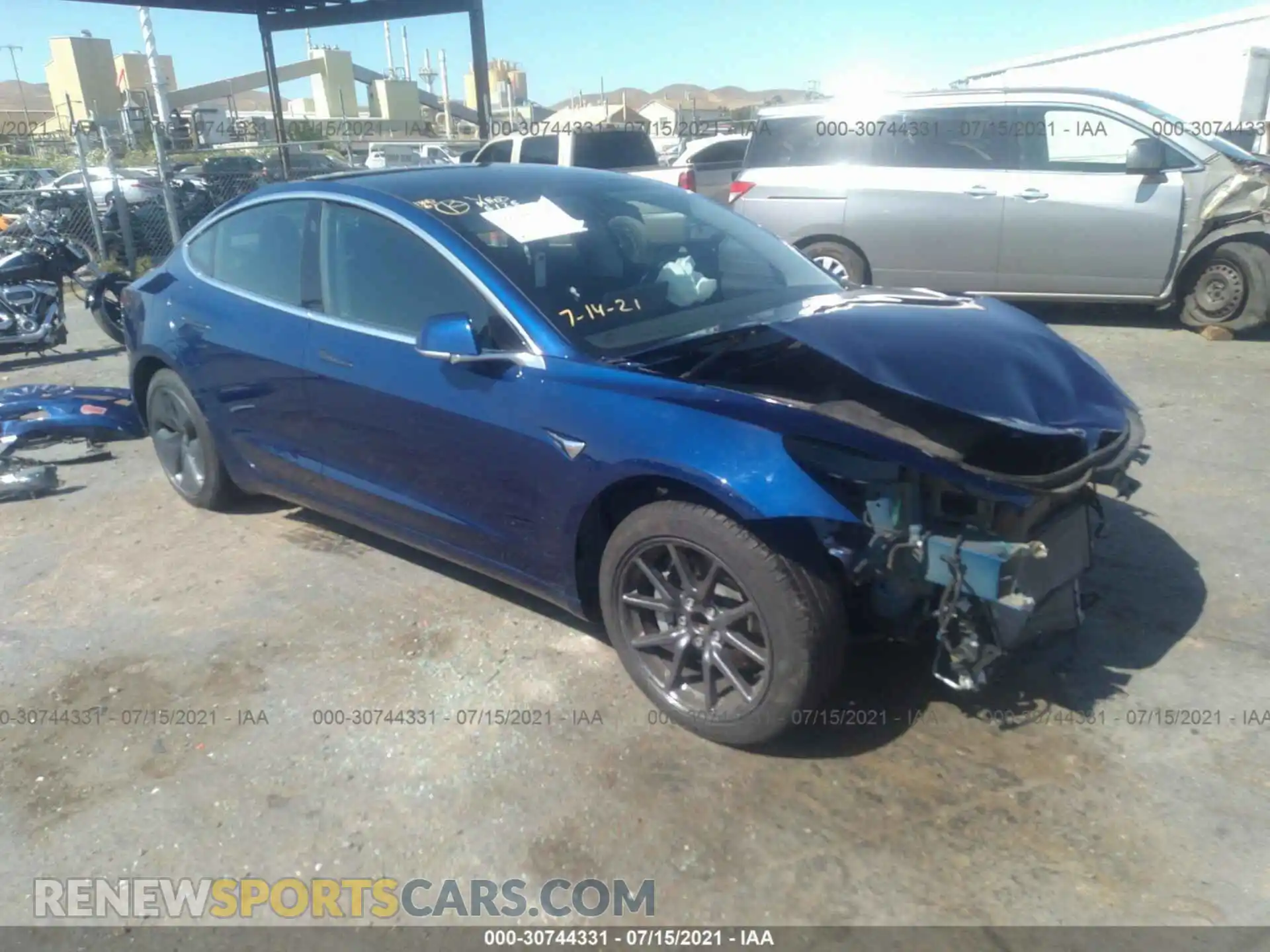1 fotografías del automóvil dañado 5YJ3E1EA8KF427095 TESLA MODEL 3 2019