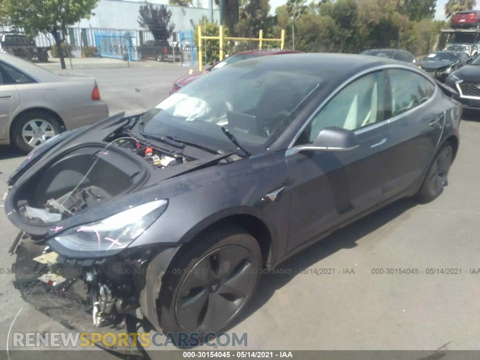 2 Photograph of a damaged car 5YJ3E1EA8KF447492 TESLA MODEL 3 2019