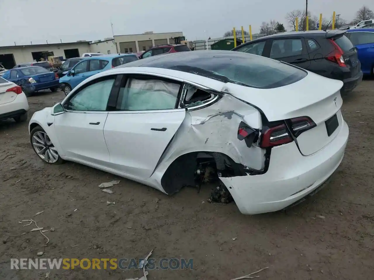 2 Photograph of a damaged car 5YJ3E1EA8KF466382 TESLA MODEL 3 2019