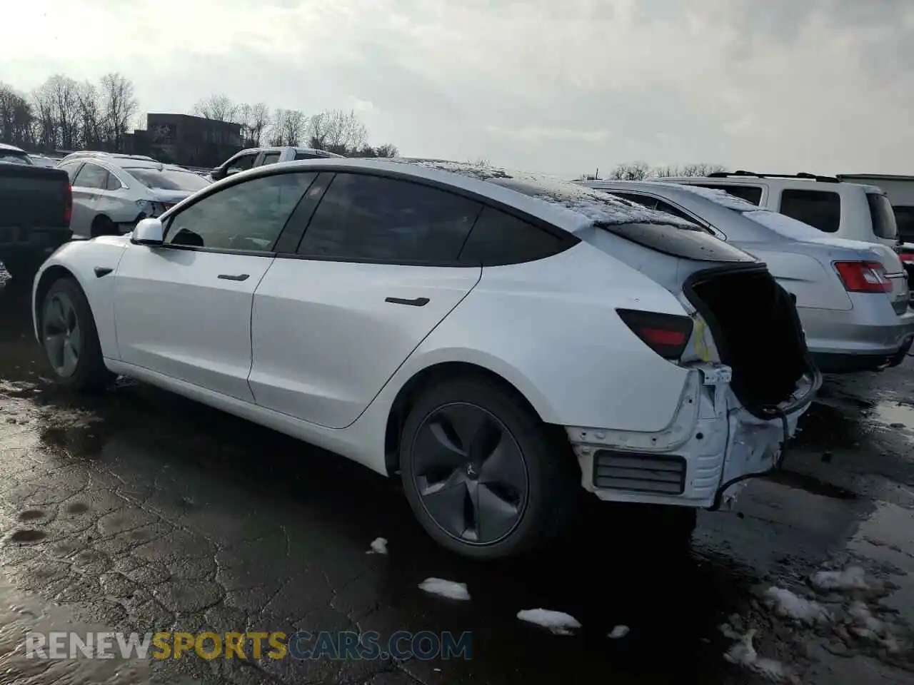 2 fotografías del automóvil dañado 5YJ3E1EA8KF466897 TESLA MODEL 3 2019