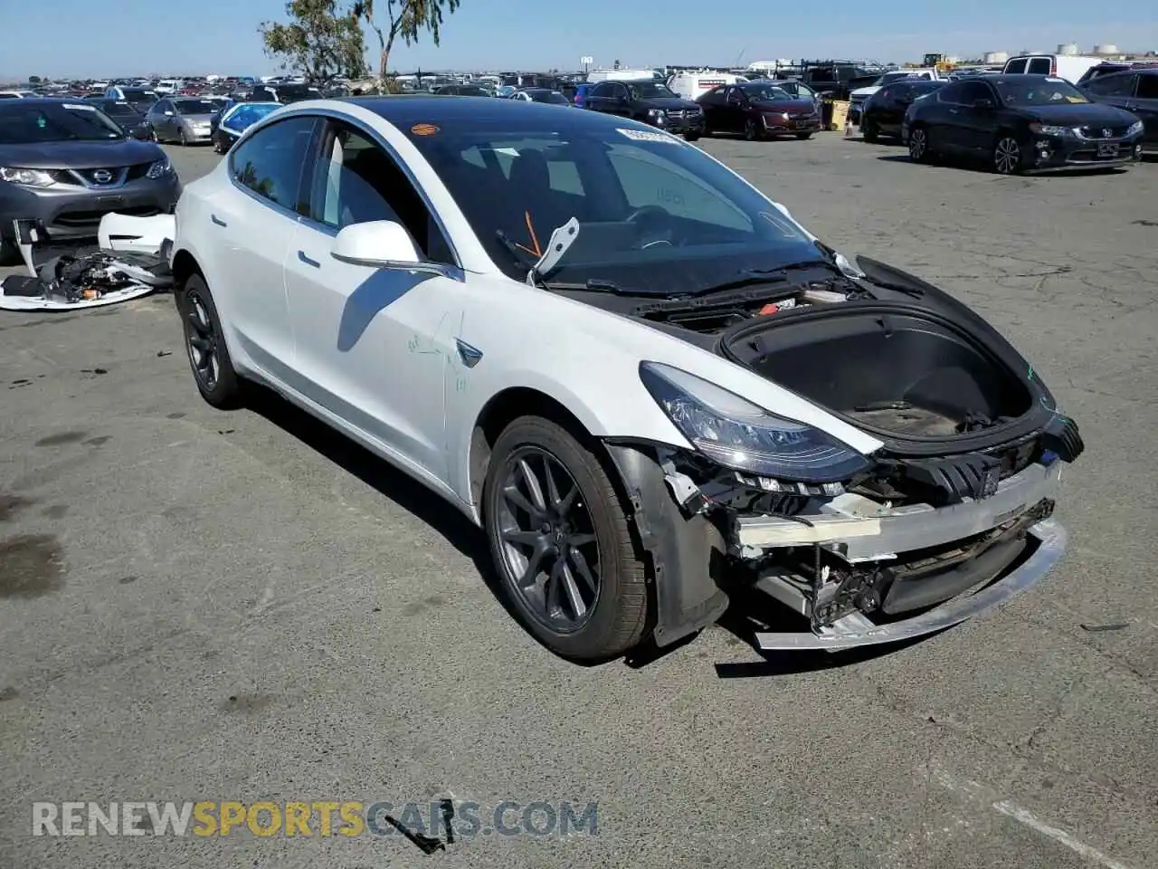 1 Photograph of a damaged car 5YJ3E1EA8KF485529 TESLA MODEL 3 2019