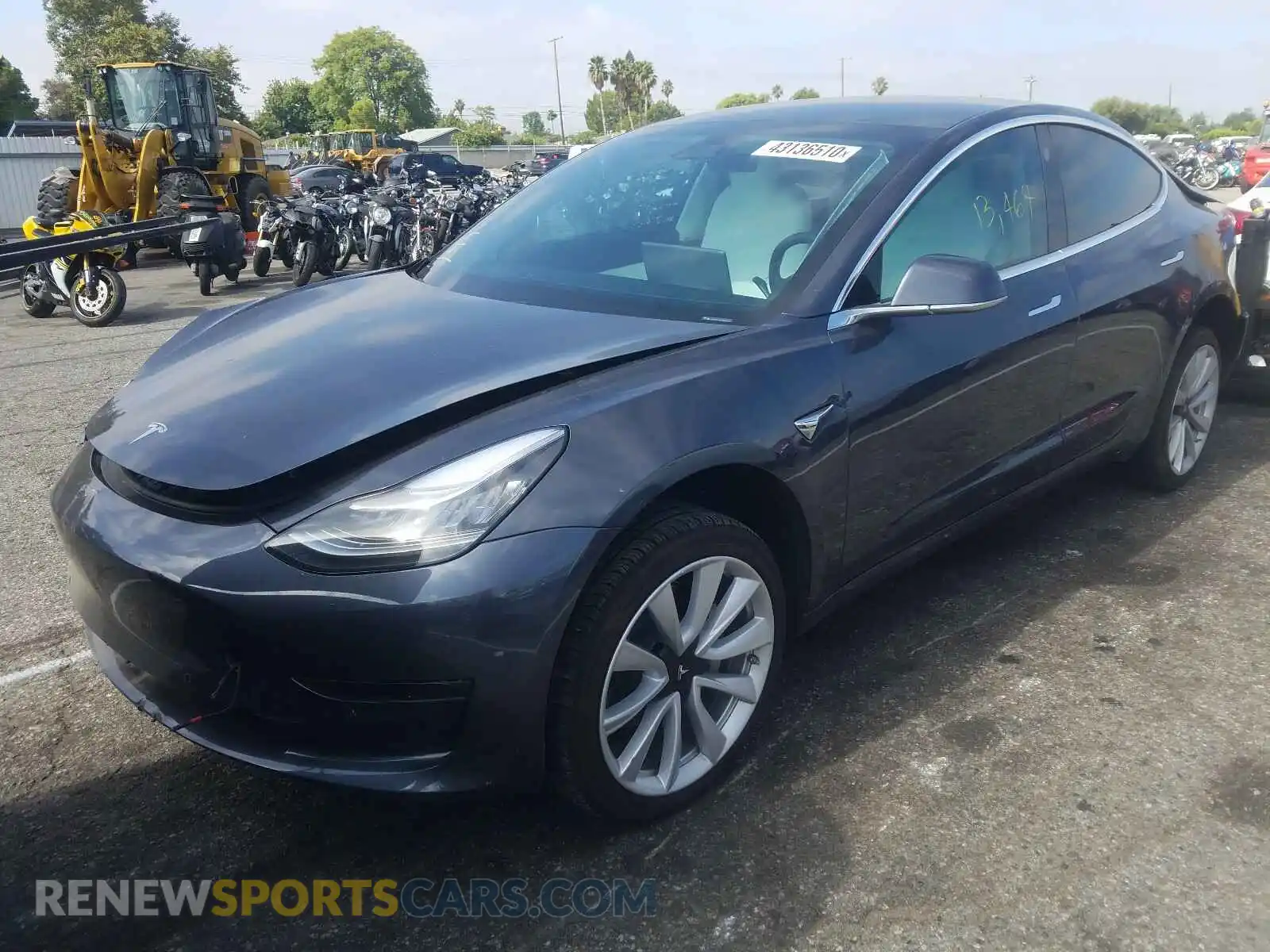 2 Photograph of a damaged car 5YJ3E1EA8KF486731 TESLA MODEL 3 2019