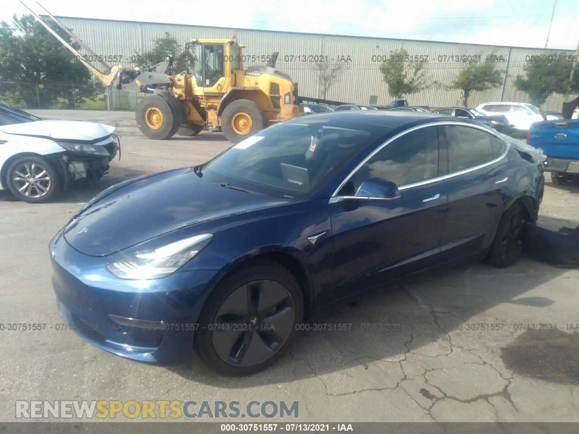 2 Photograph of a damaged car 5YJ3E1EA9KF299529 TESLA MODEL 3 2019