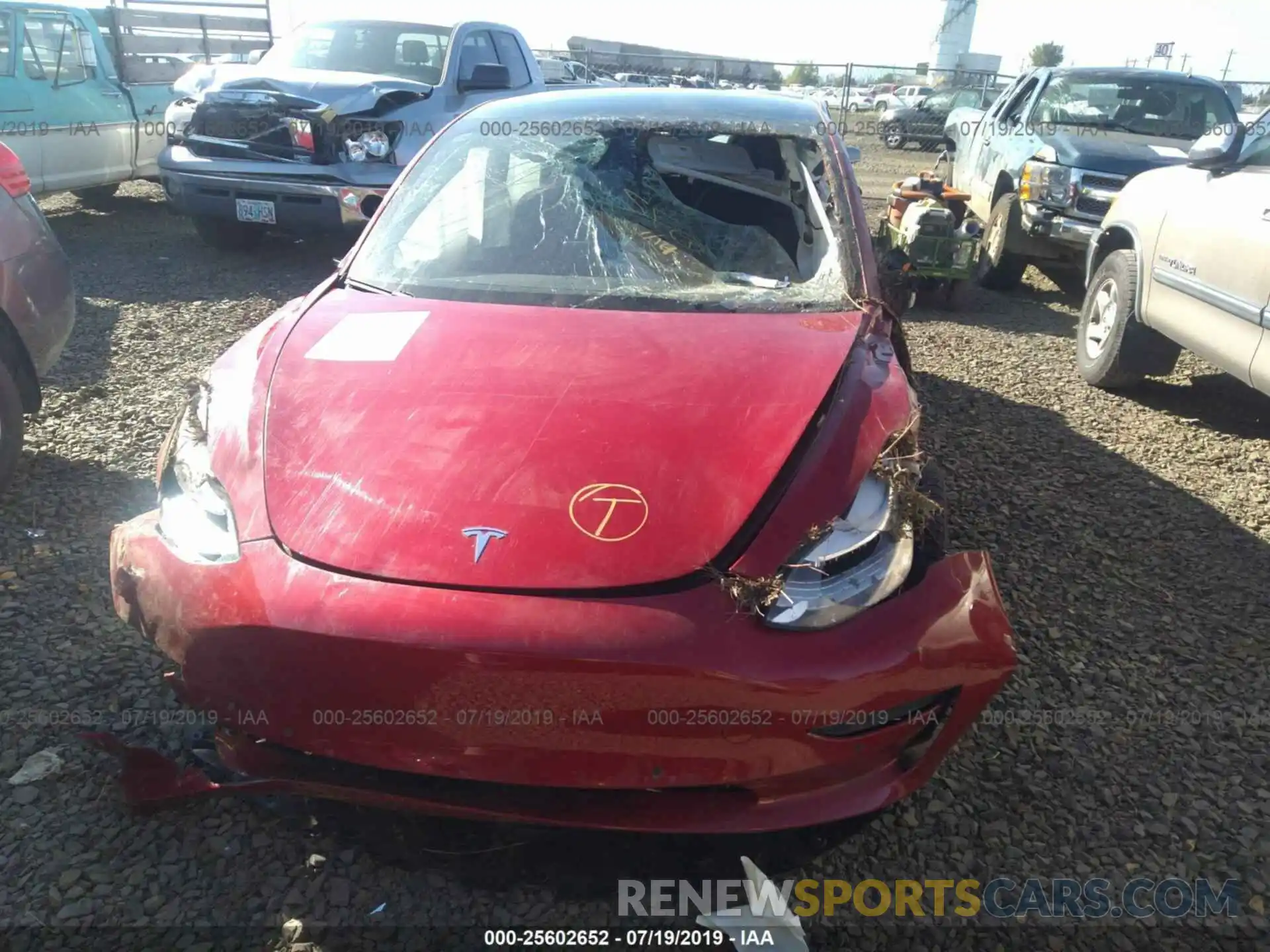 6 Photograph of a damaged car 5YJ3E1EA9KF301117 TESLA MODEL 3 2019