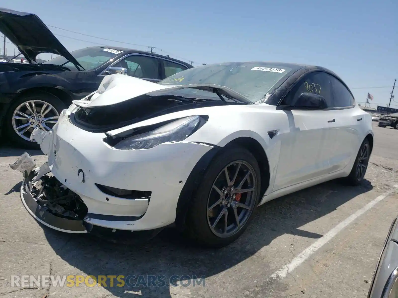 2 Photograph of a damaged car 5YJ3E1EA9KF322727 TESLA MODEL 3 2019