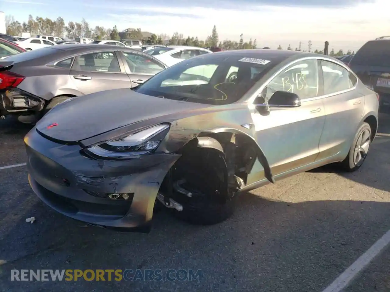 1 Photograph of a damaged car 5YJ3E1EA9KF324252 TESLA MODEL 3 2019